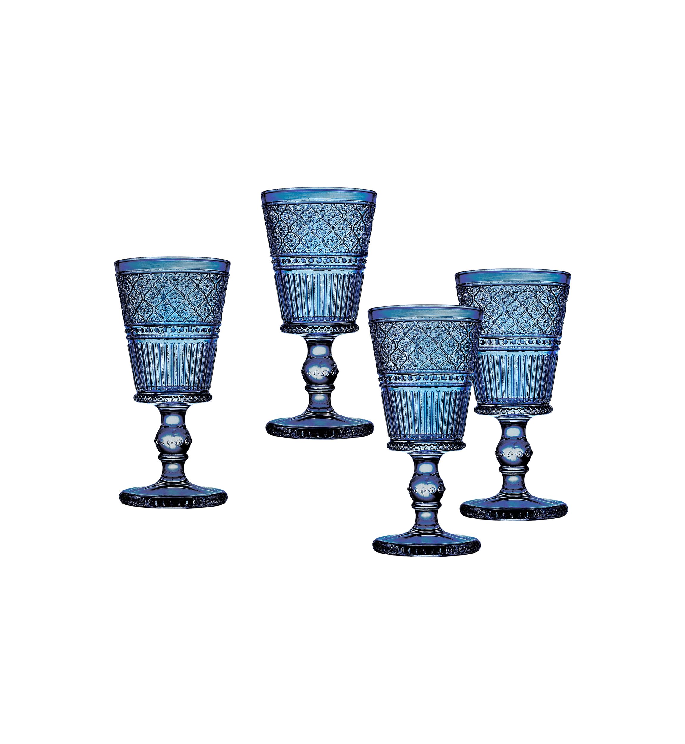 Blue Claro Set of 4 Goblets