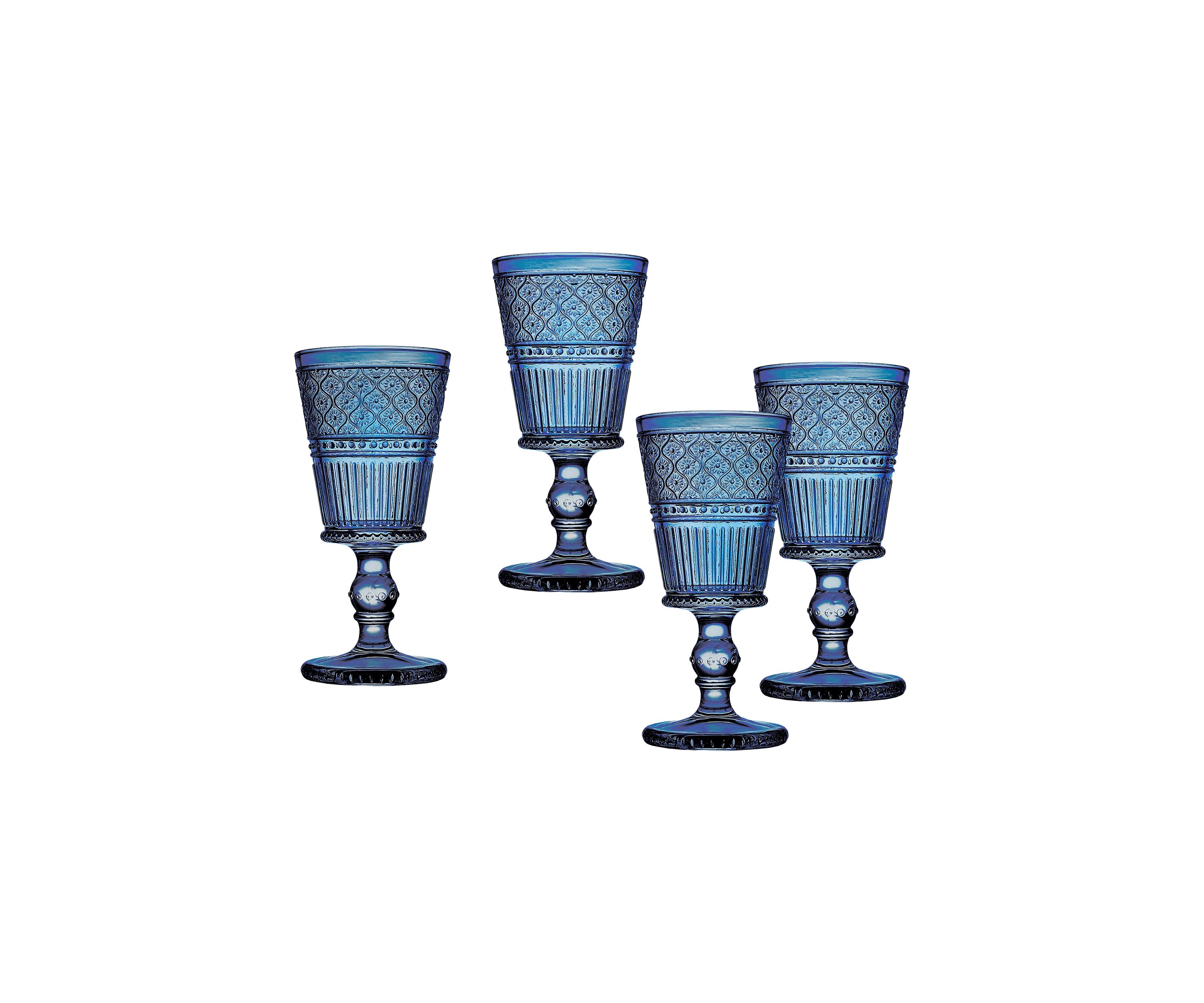 Blue Claro Set of 4 Goblets