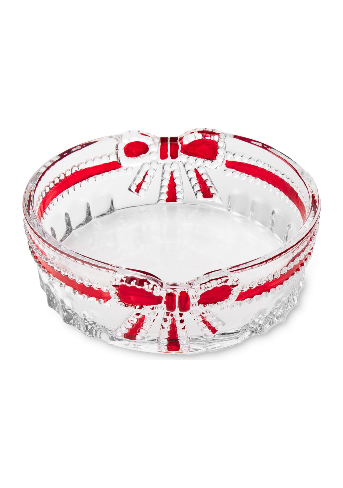 Small Crystal Bowl with Red Bow