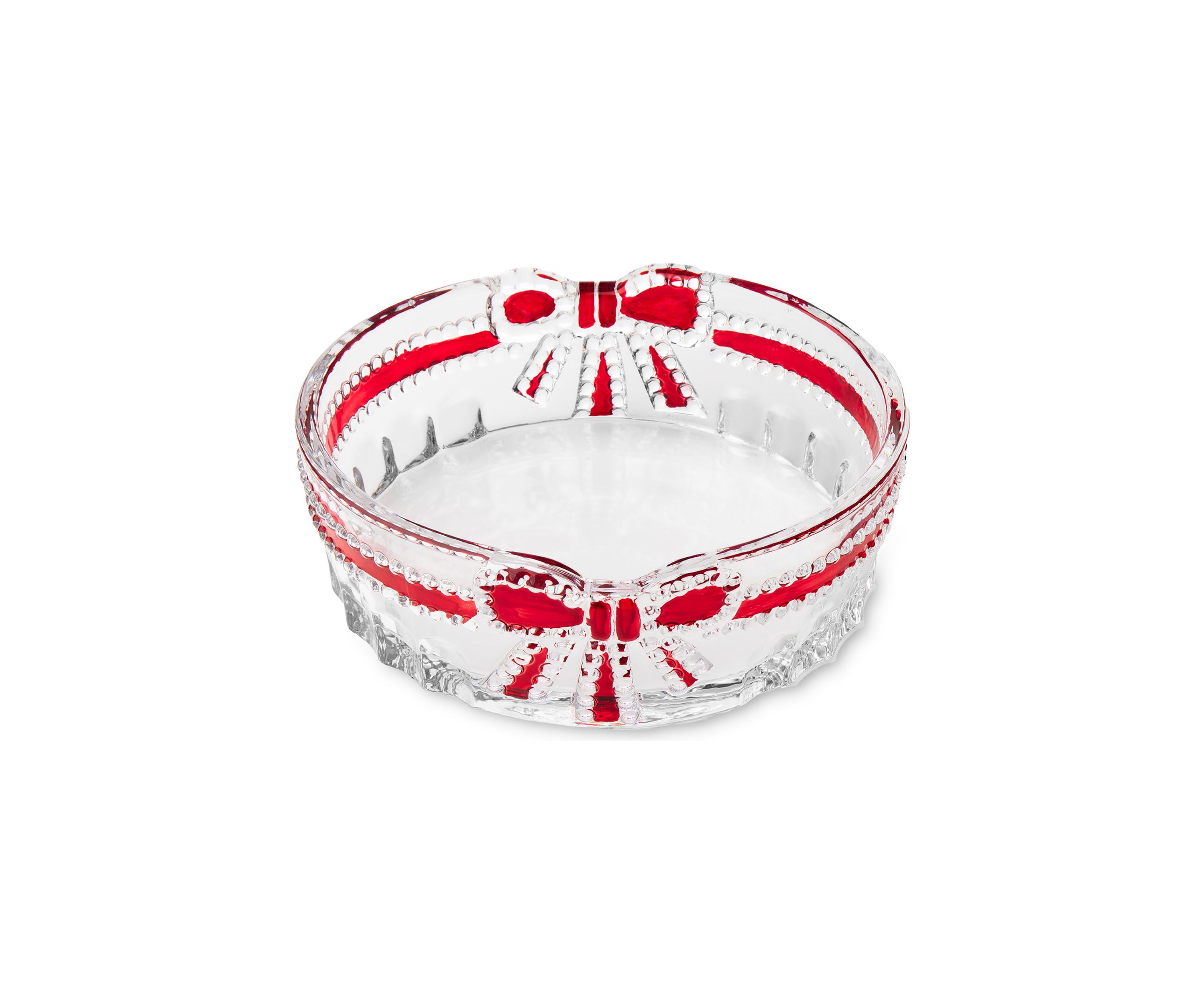 Small Crystal Bowl with Red Bow