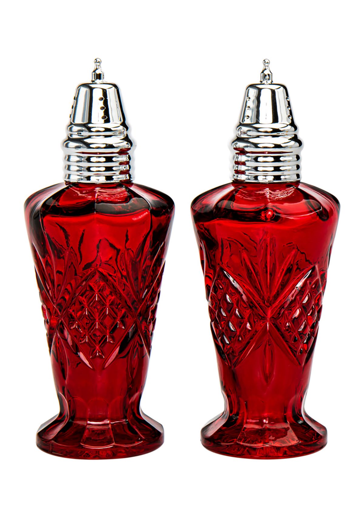 Dublin Red Crystal Salt & Pepper Set 