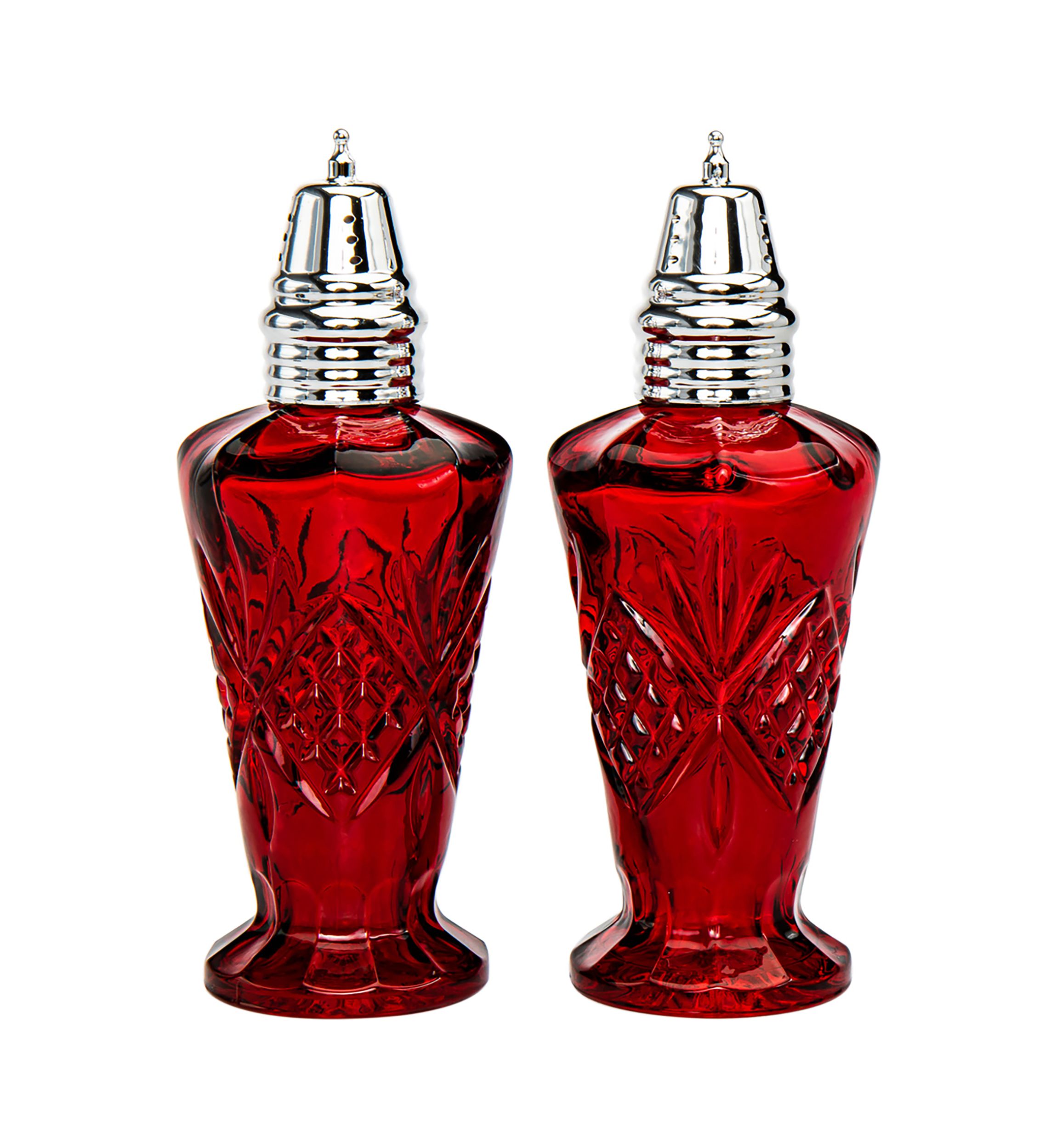 Dublin Red Crystal Salt & Pepper Set 