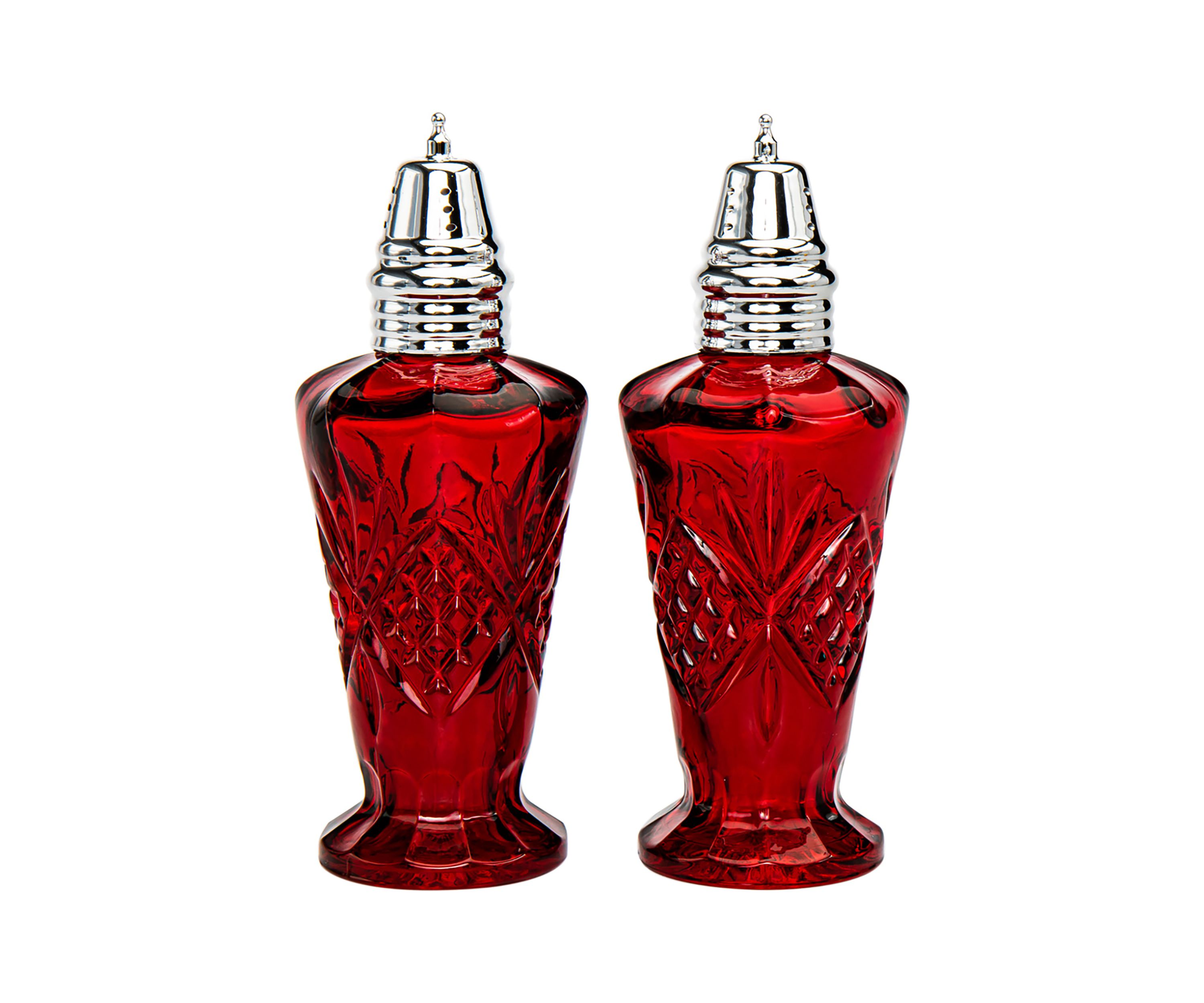 Dublin Red Crystal Salt & Pepper Set 