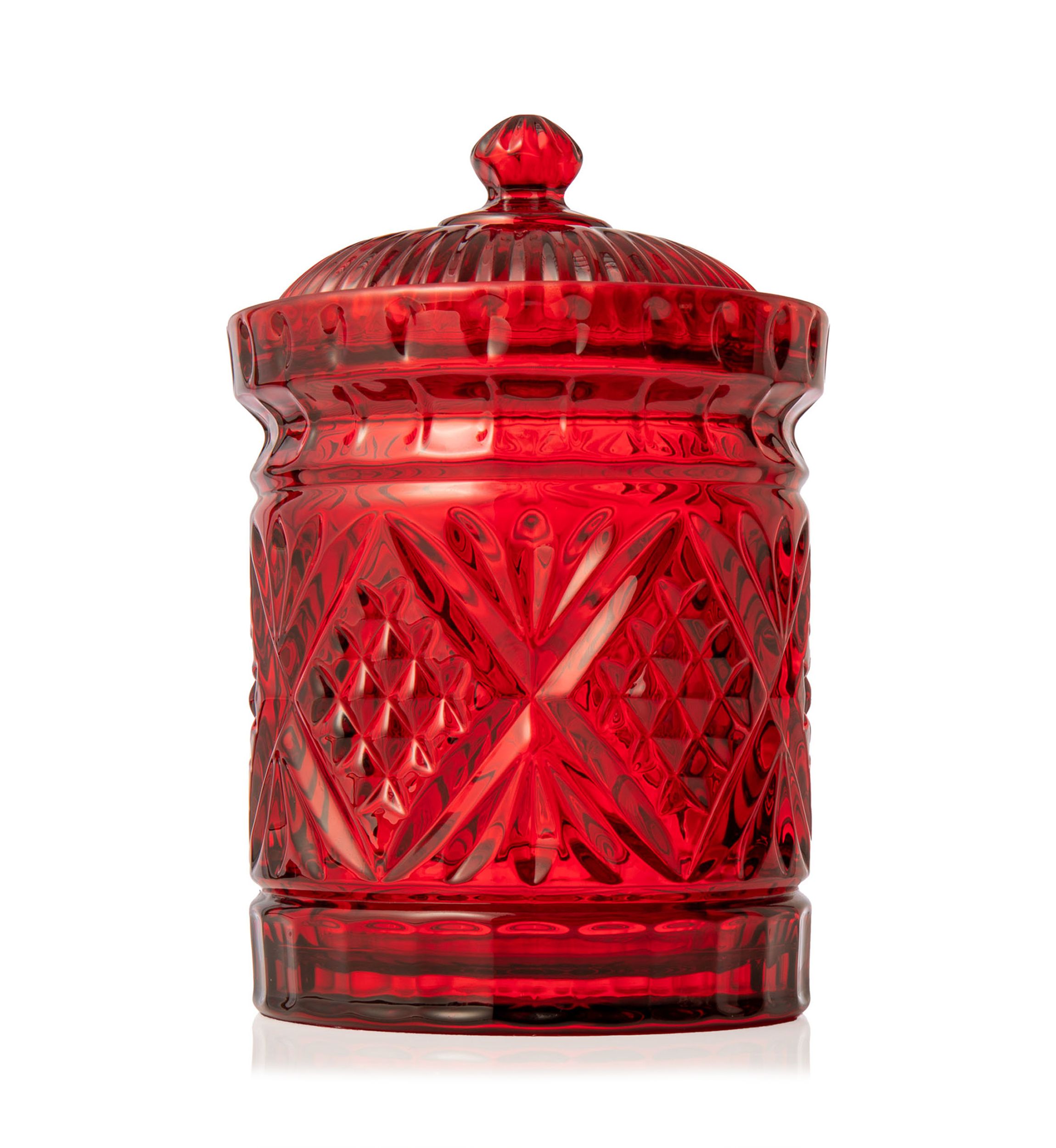 Dublin Red Crystal Biscuit Box