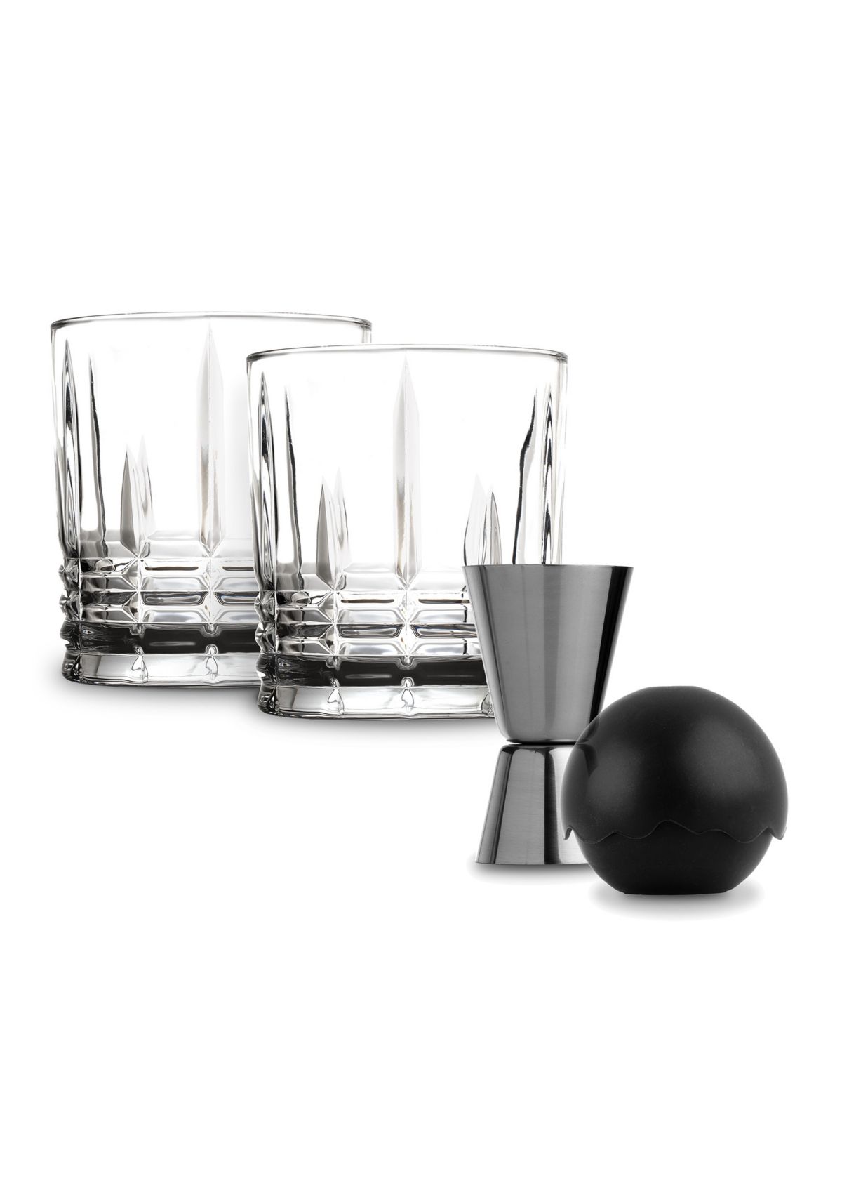 5-Piece Crystal Cocktail Whiskey and Rye Set