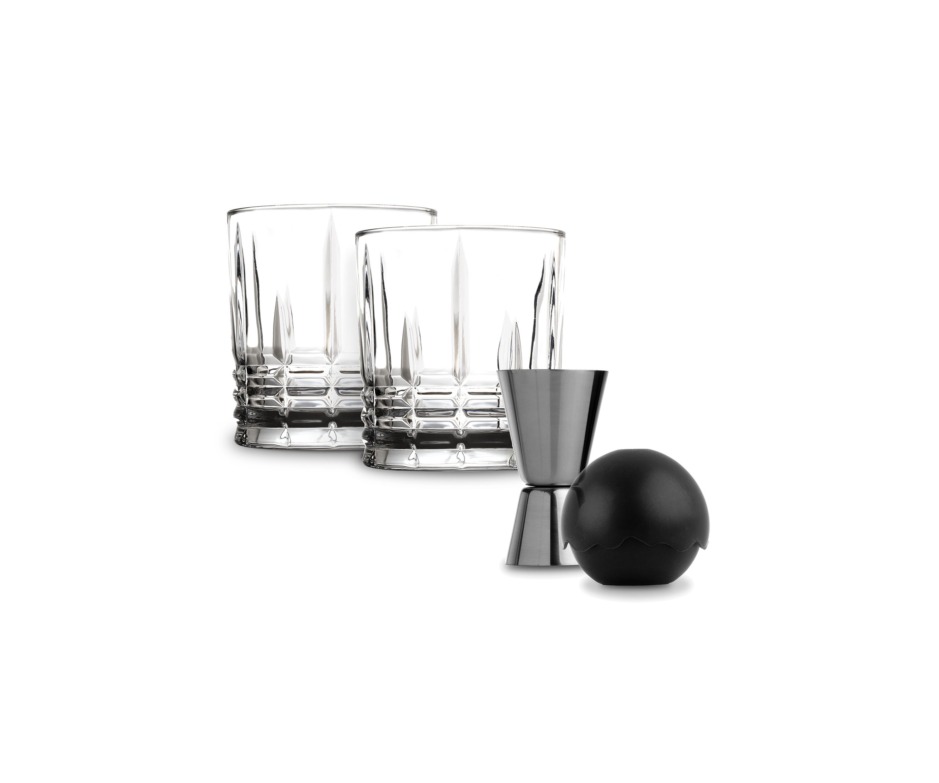 5-Piece Crystal Cocktail Whiskey and Rye Set