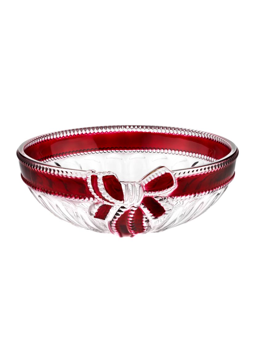 Red Bow Oval Bowl 