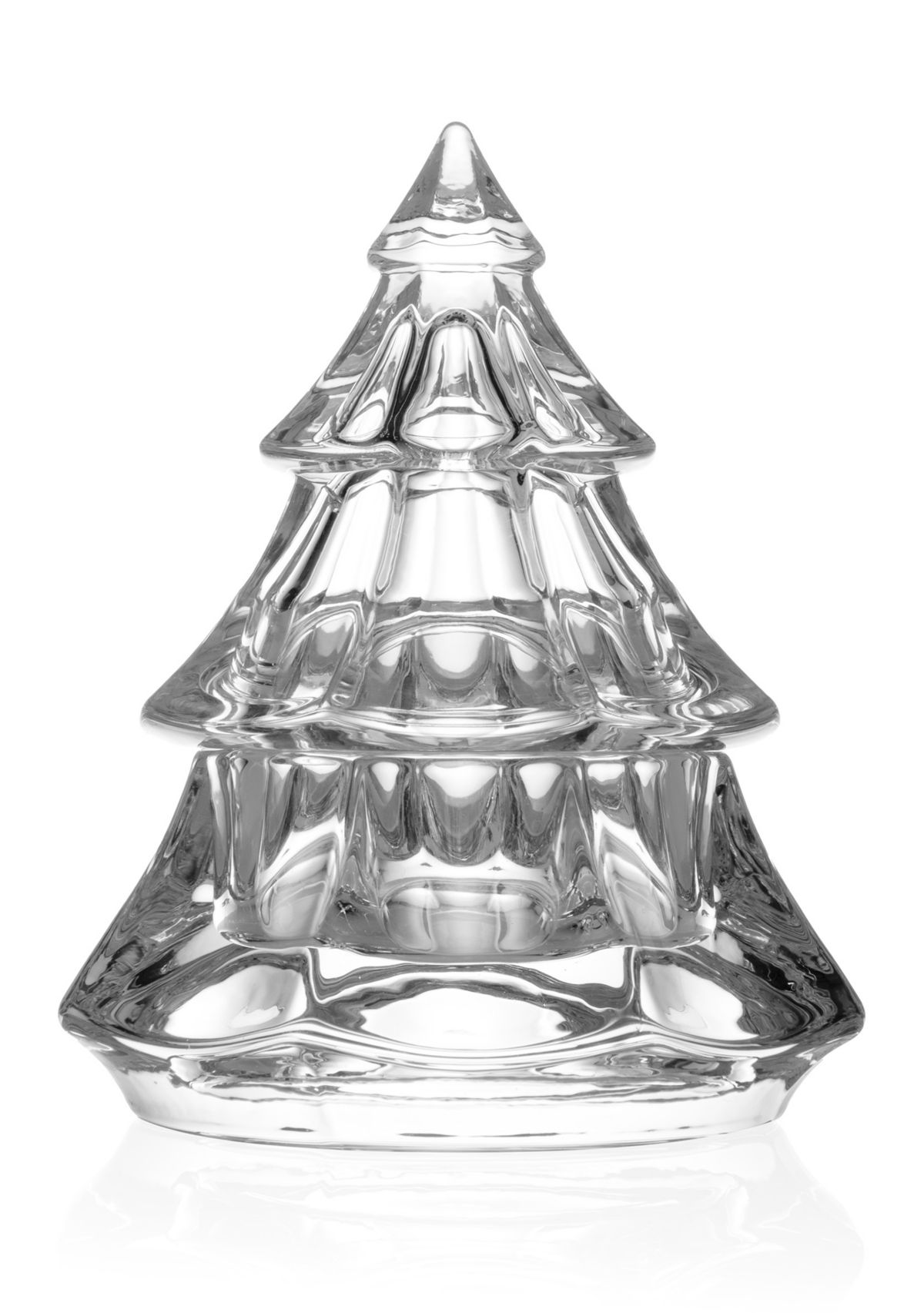 Crystal Christmas Tree Shaped Bowl with Lid