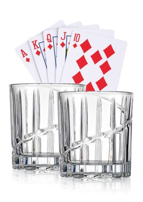 Godinger 3-Piece Whiskey and Rye Rotating DOF with Cards