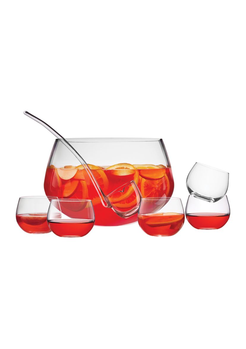 10 Piece Crystal Punch Bowl Set