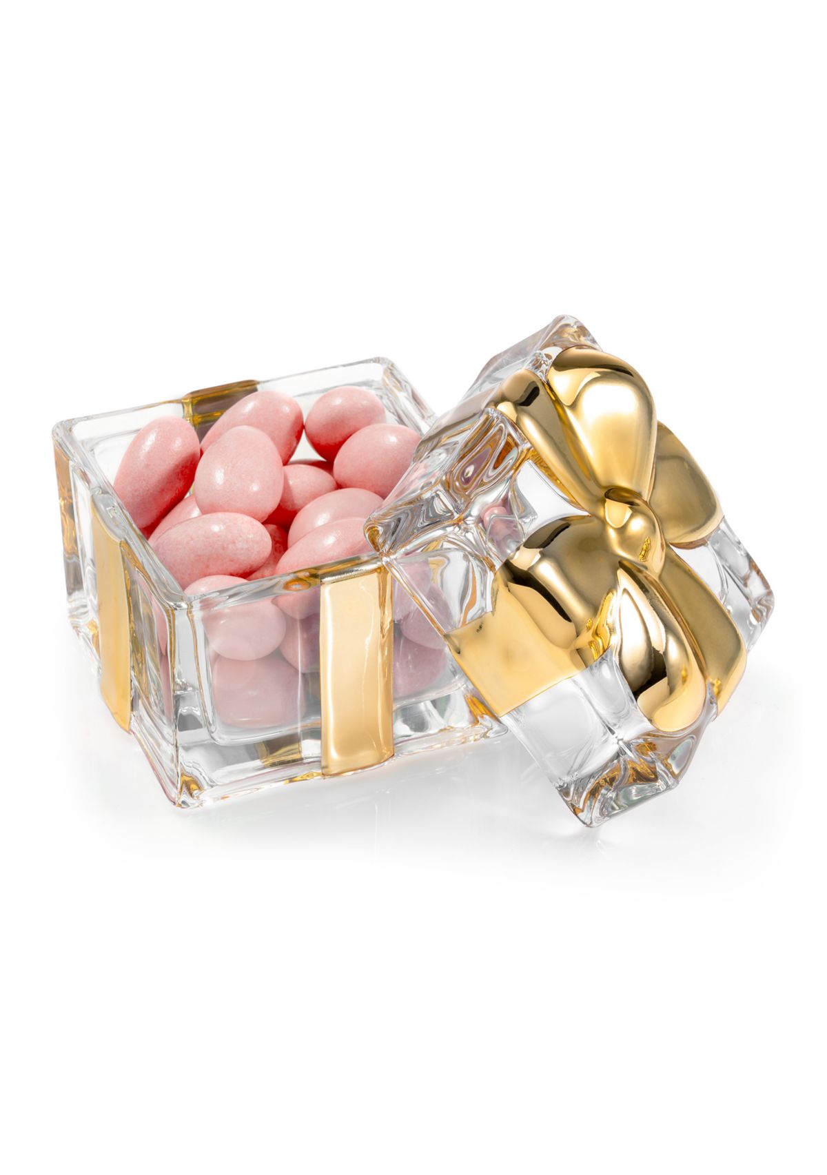 Crystal Gold Present Covered Box