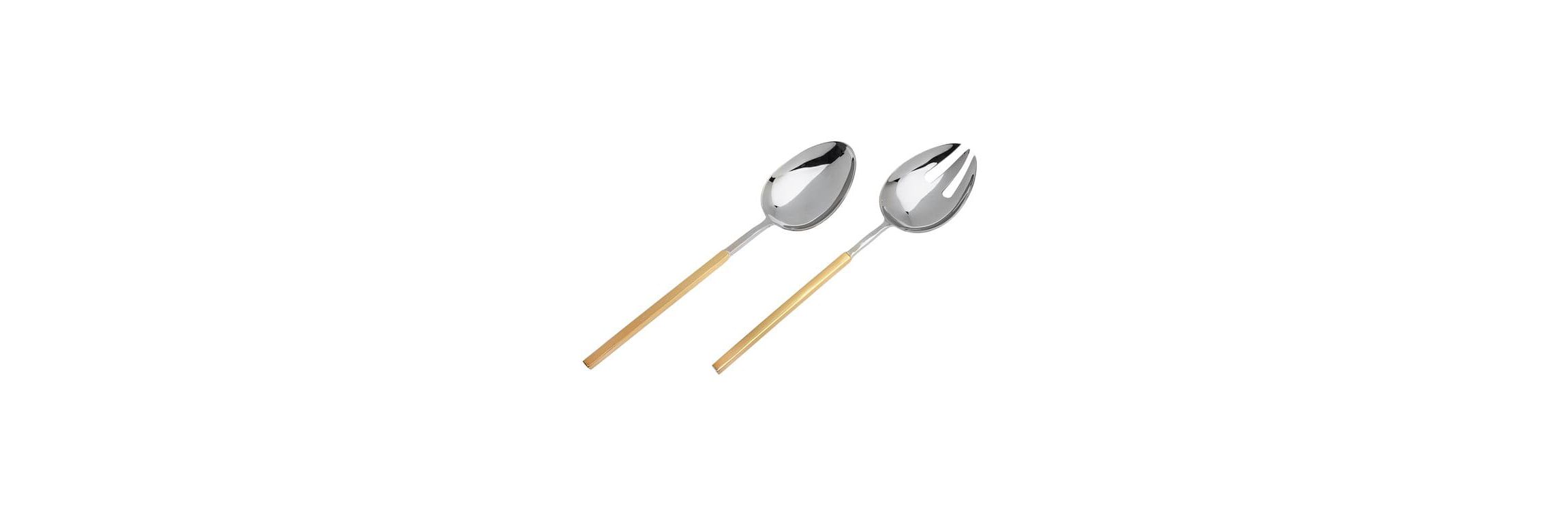 Gold Square Wire Salad Servers