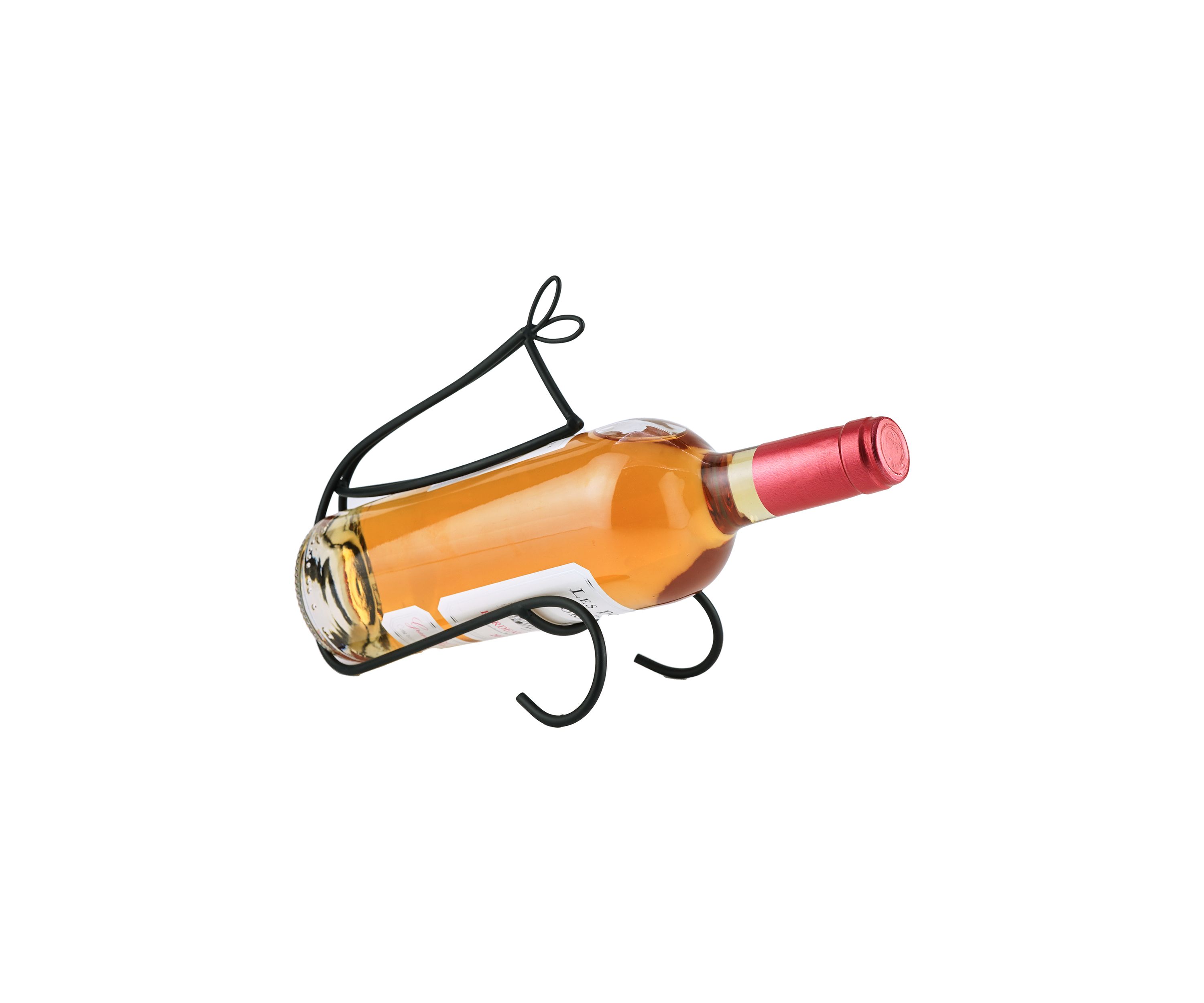 Scroll Design Metal Single Wine Bottle Holder