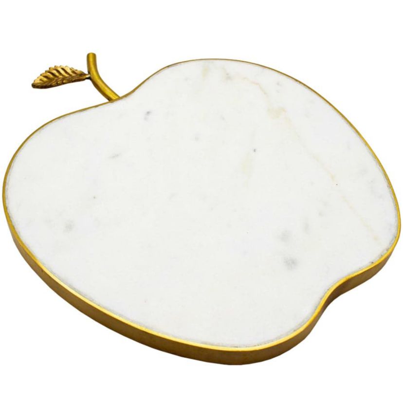 White Marble Apple Cheese Board