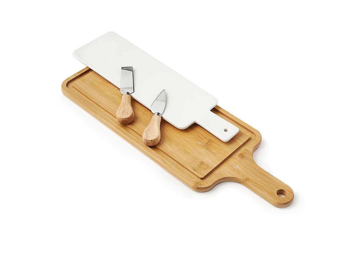 Jumelle Double Cheese Board Set with Cheese Knife