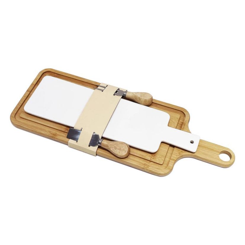 Jumelle Double Cheese Board Set with Cheese Knife