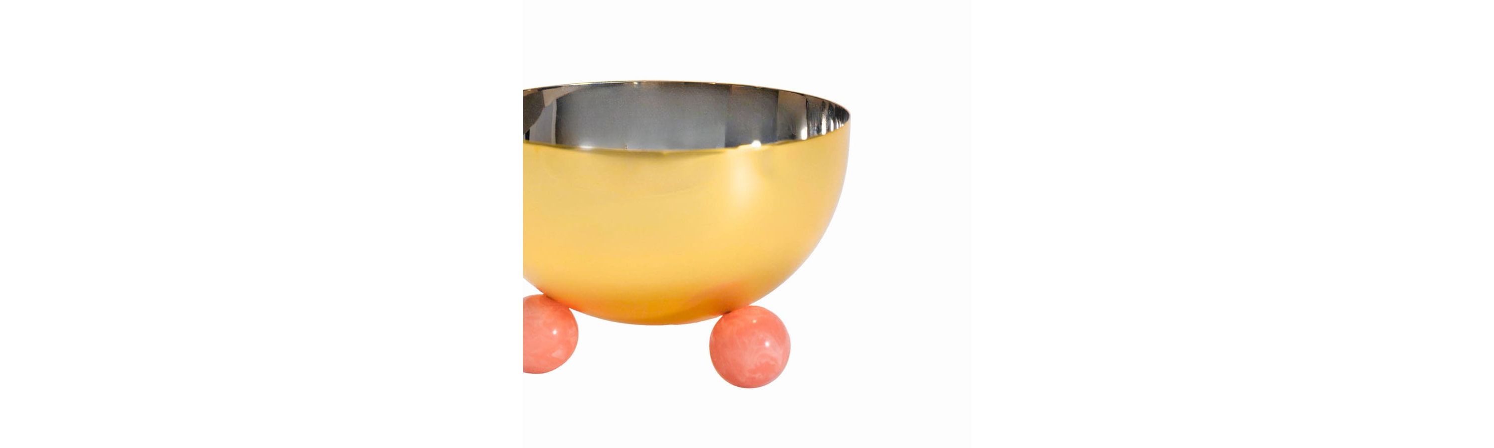 Temari Pink & Gold Footed Nut Bowl