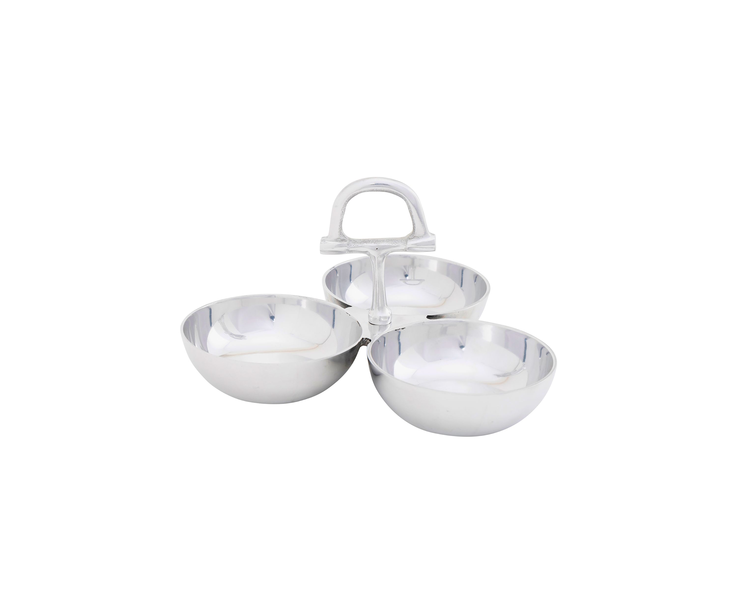 Equestrian Inspired Stainless Steel 3 Section Bowl
