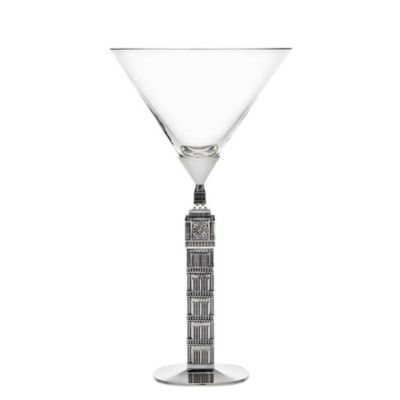 Godinger Landmark Big Ben Martini Glass, Silver