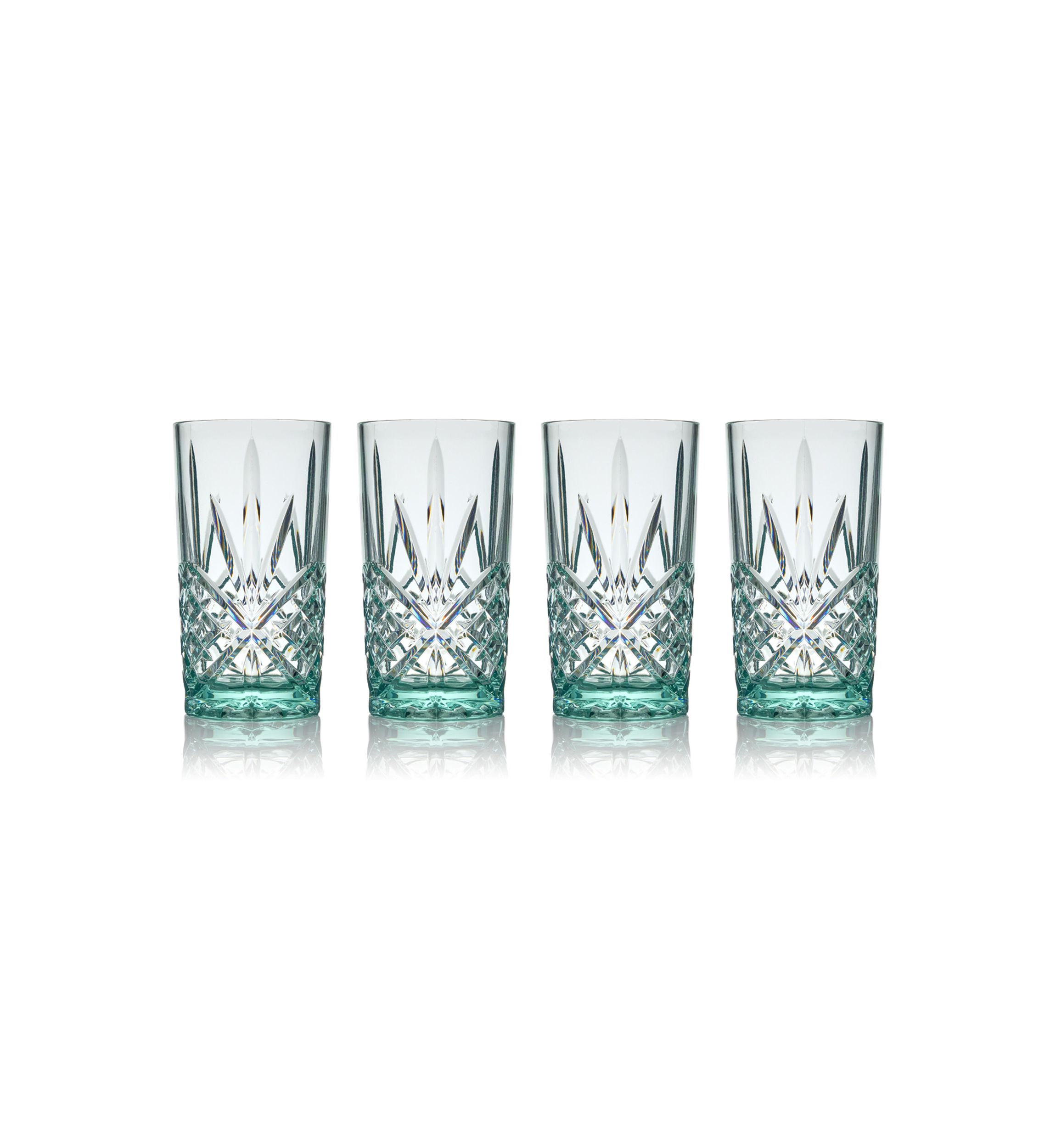 Seafoam Acrylic Highball Glasses - Set of 4