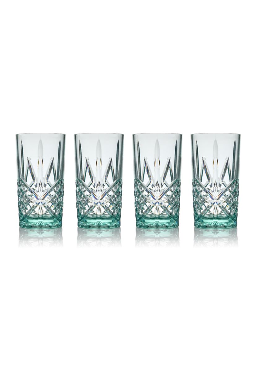 Seafoam Acrylic Highball Glasses - Set of 4