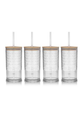Set of 4 Claro Acrylic Blue Tumblers