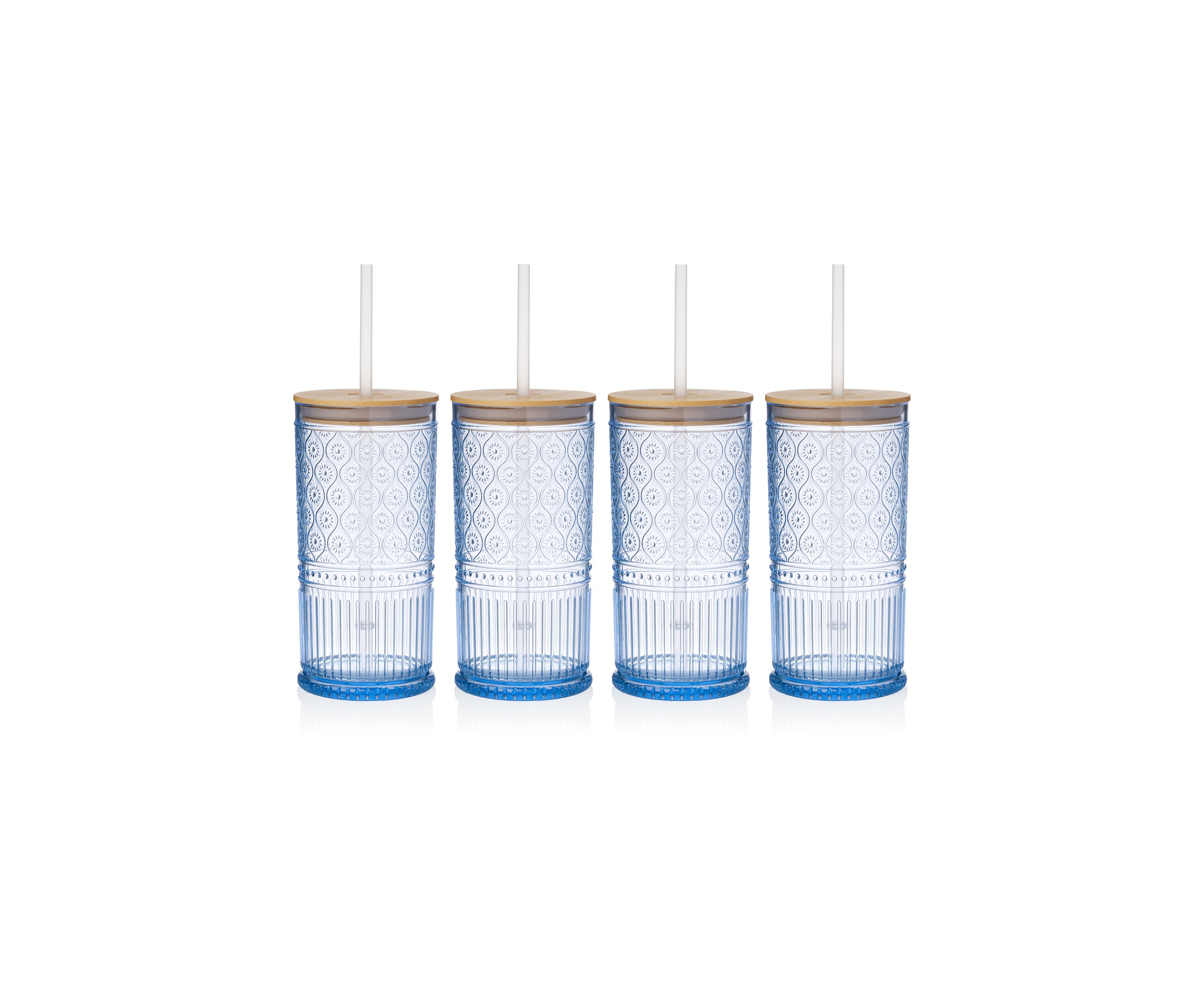 Set of 4 Claro Acrylic Blue Tumblers