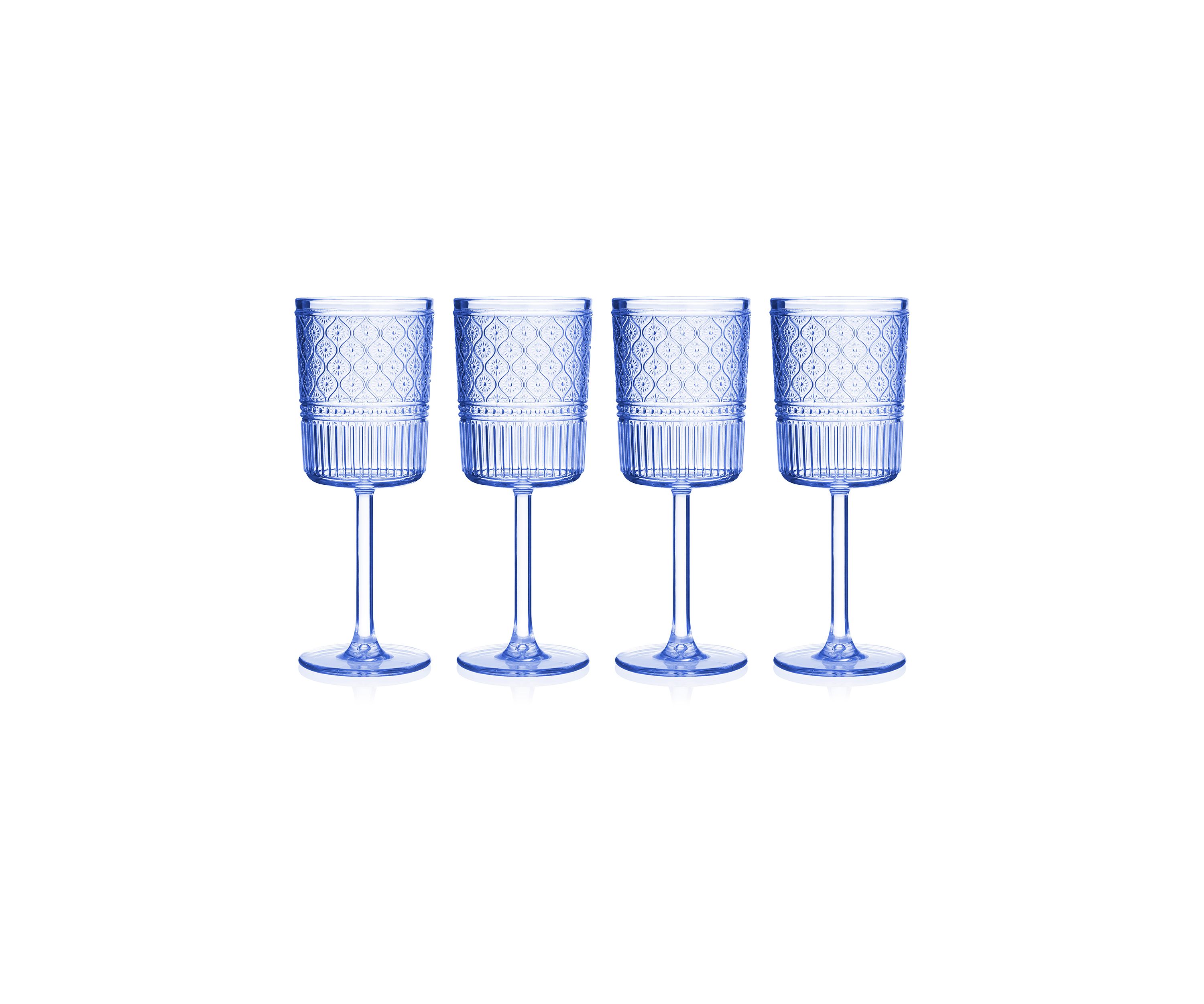 Claro Blue Acrylic Goblets - Set of 4