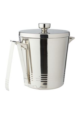 Godinger Top Shelf Ice Bucket with Tongs and Lid