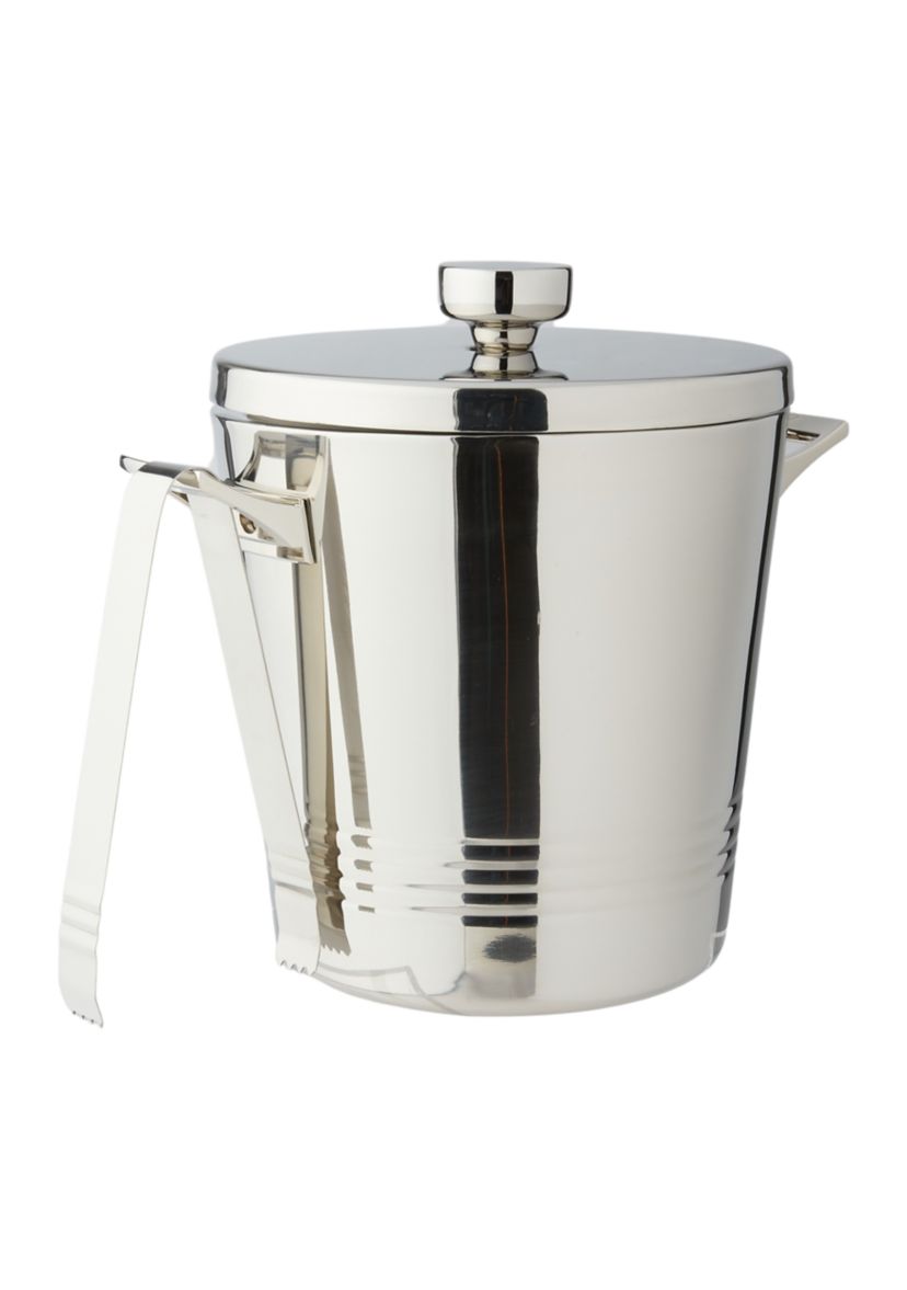 Top Shelf Ice Bucket with Tongs and Lid