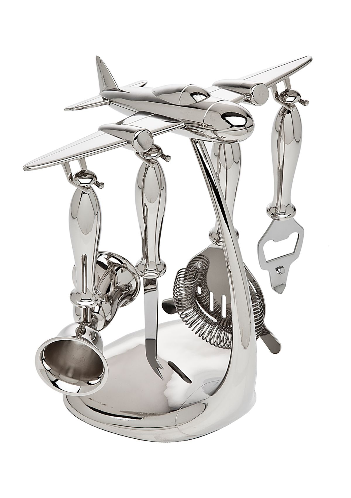 Airplane Design Bar Tool Set & Stand