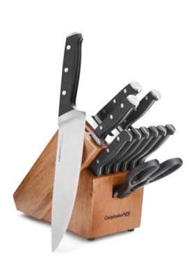 Calphalon Classic Self-Sharpening Cutlery with SharpINâ¢ Technology Forged 12-Piece Cutlery Set, Tan