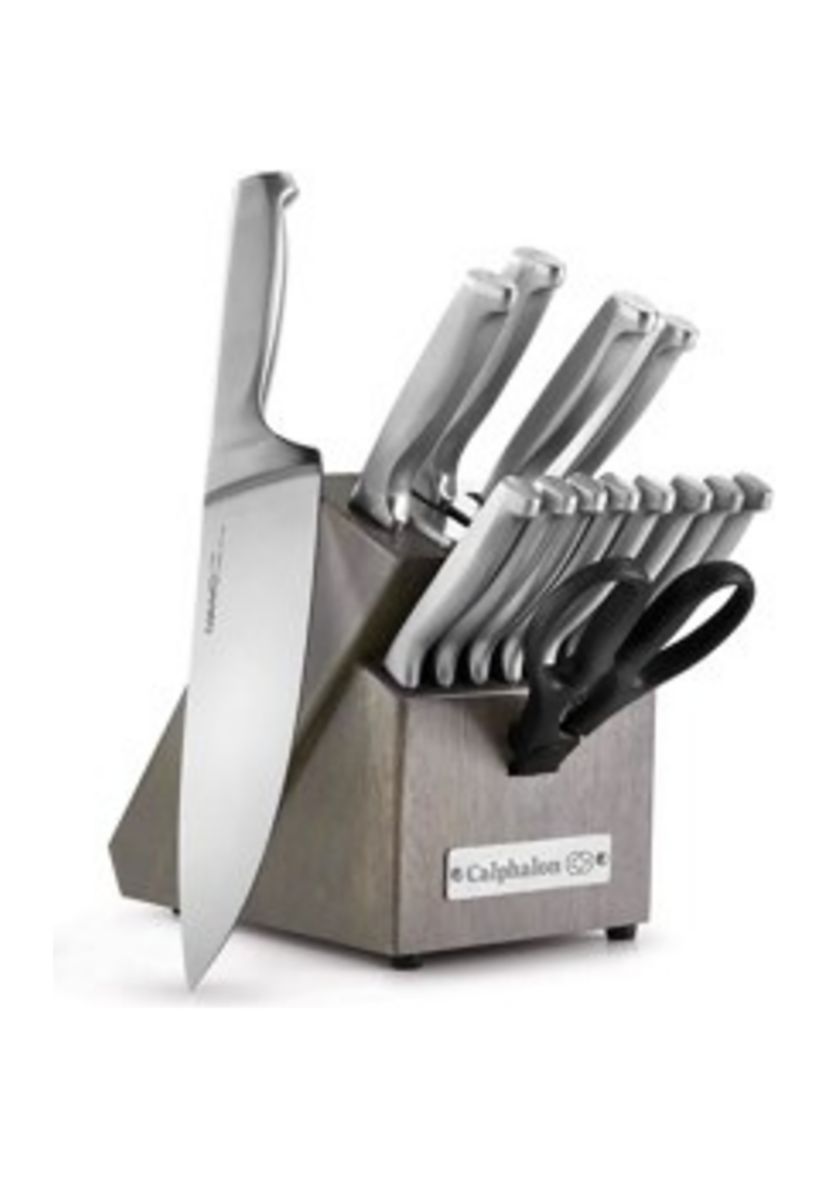 Classic Self-Sharpening Stainless Steel Cutlery Knife Block Set with SharpIN Technology