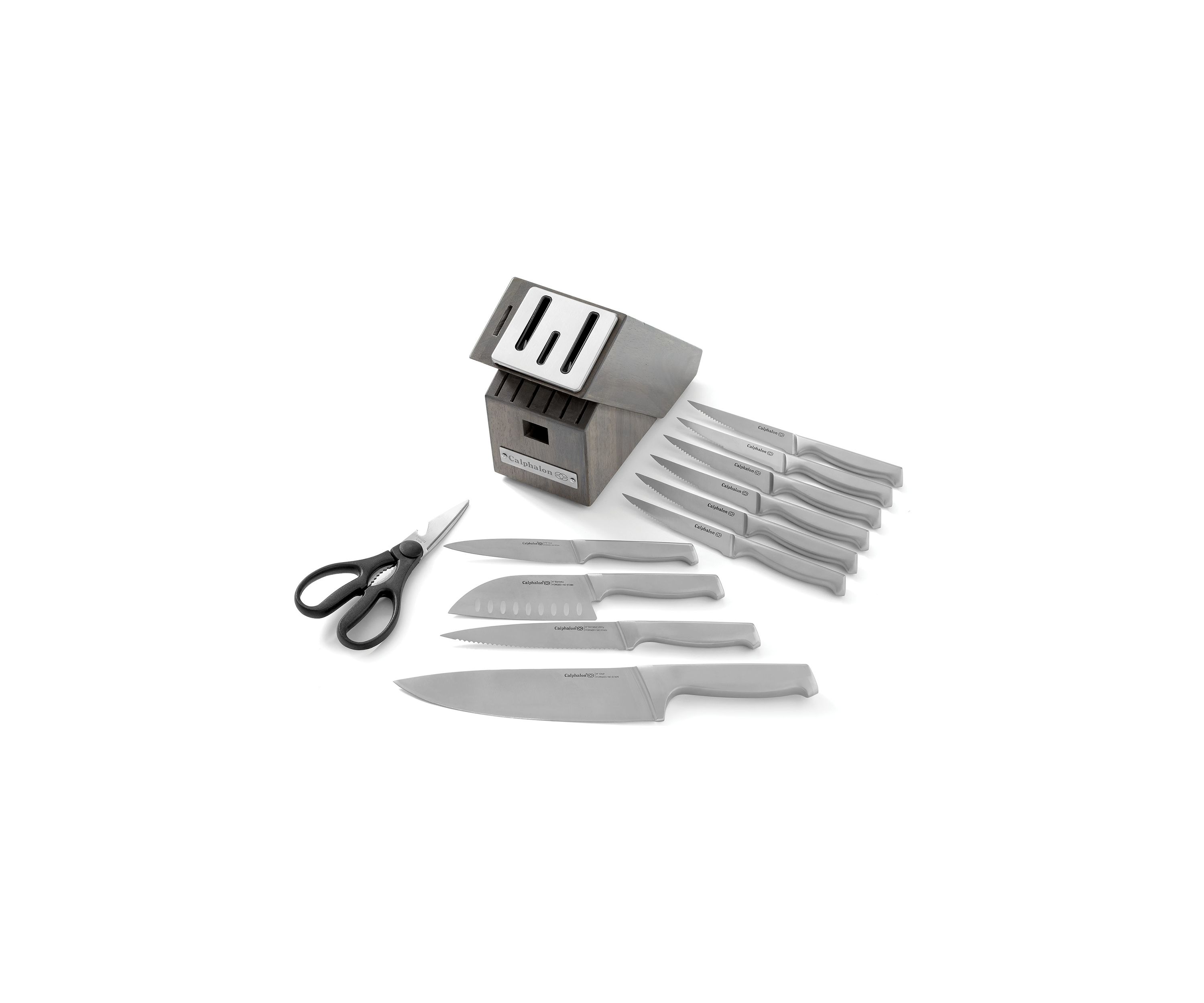 Classic Self-Sharpening Stainless Steel Cutlery Knife Block Set with SharpIN Technology