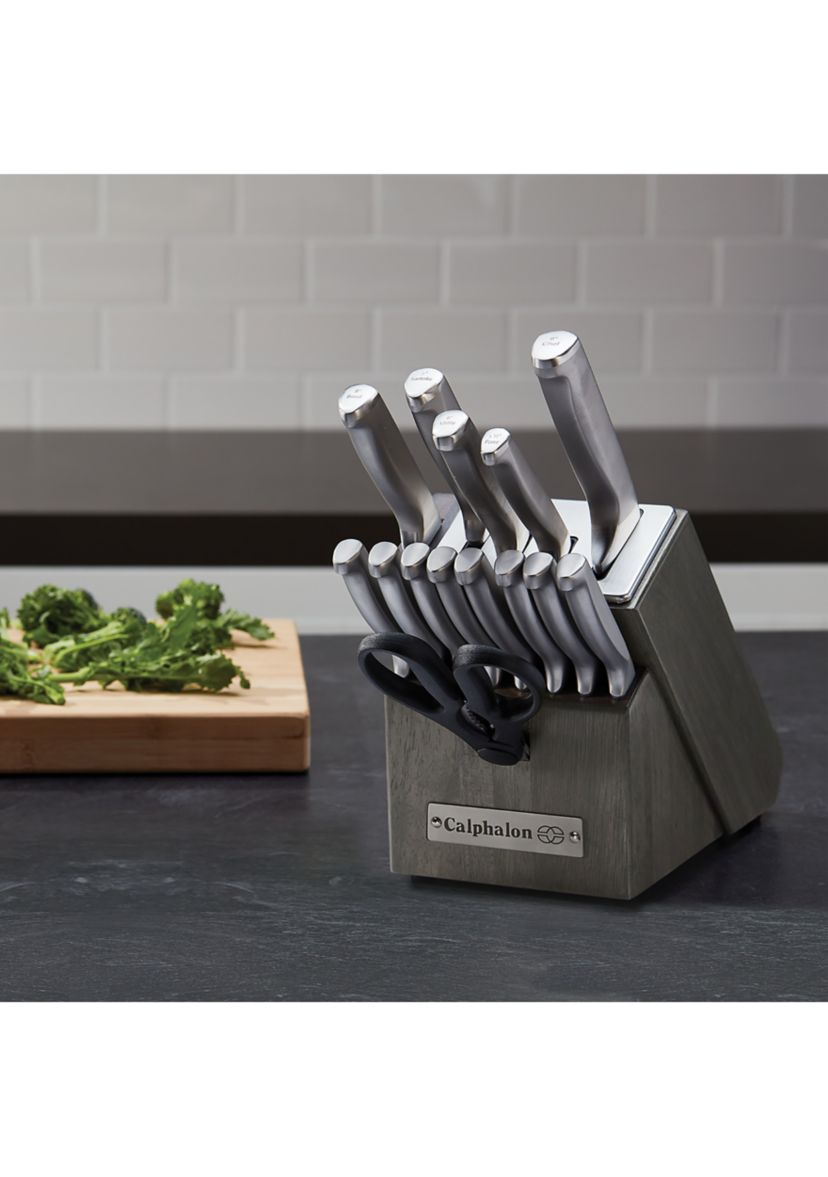 Classic Self-Sharpening Stainless Steel Cutlery Knife Block Set with SharpIN Technology