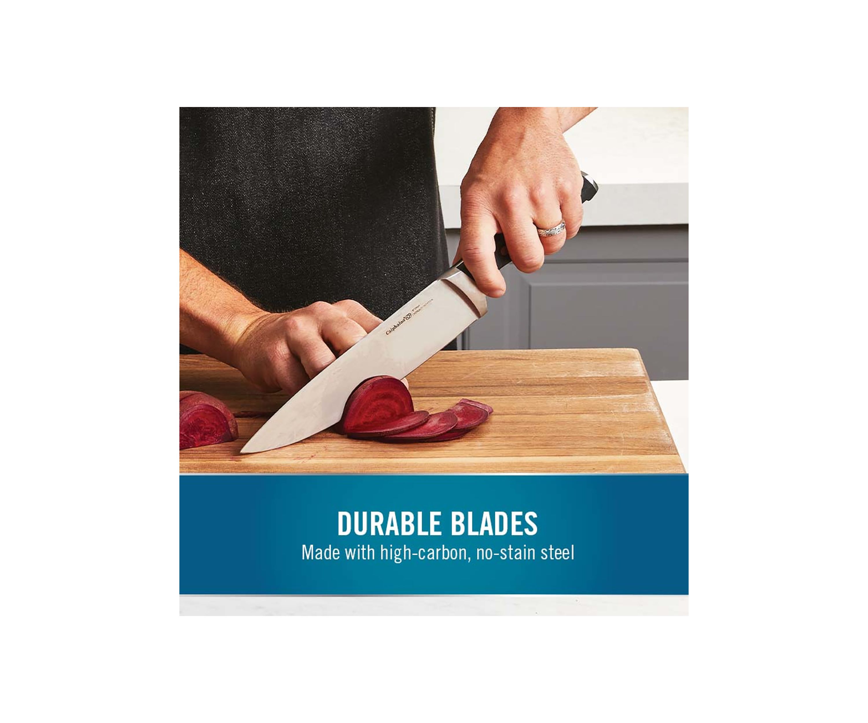 Classic Antimicrobial Self-Sharpening 15 Piece Cutlery Set, Knife Set with SharpIN Self-Sharpening Knife Block and Silver Shield Antimicrobial Knife Handles