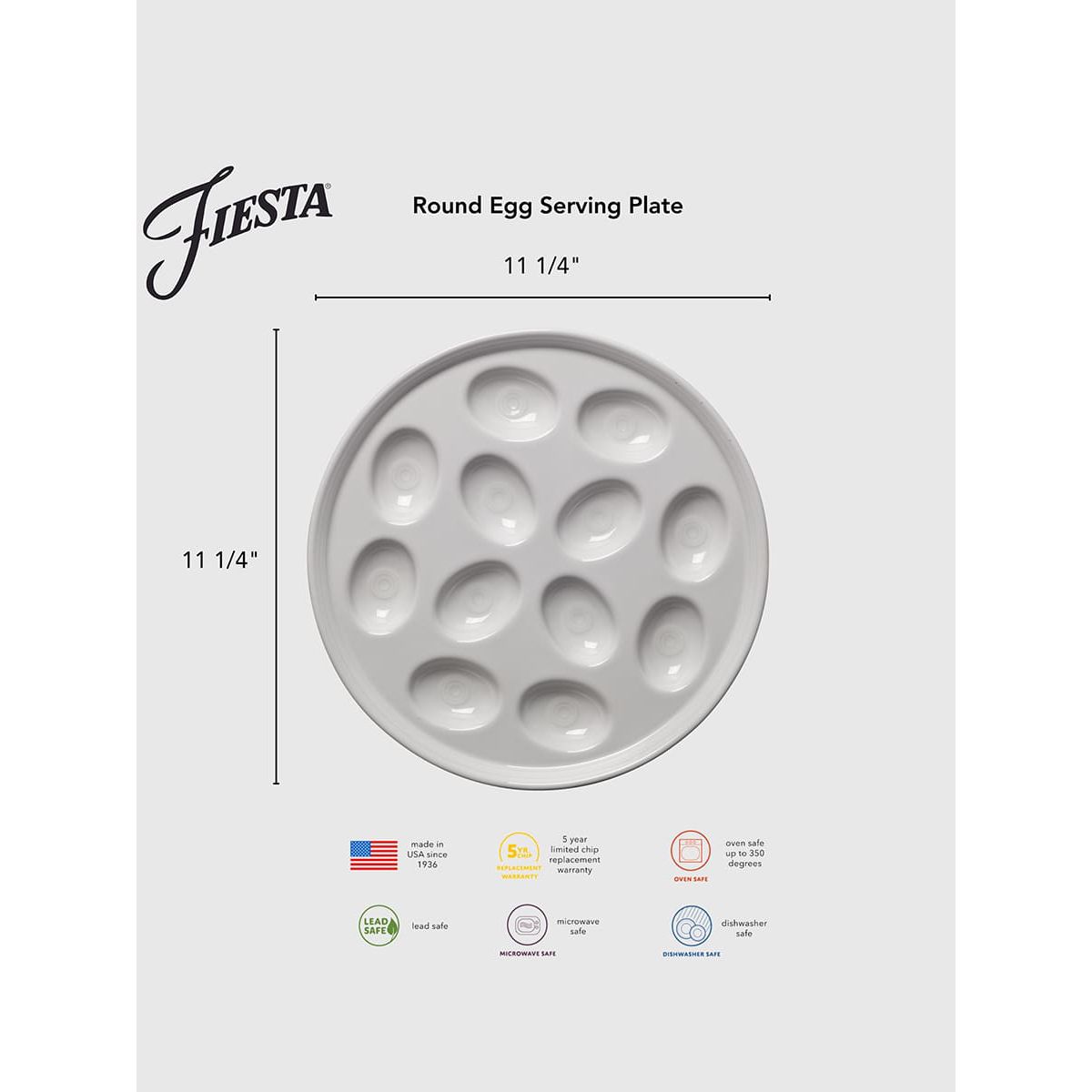 11 1/4-inch Round Egg Serving Platter