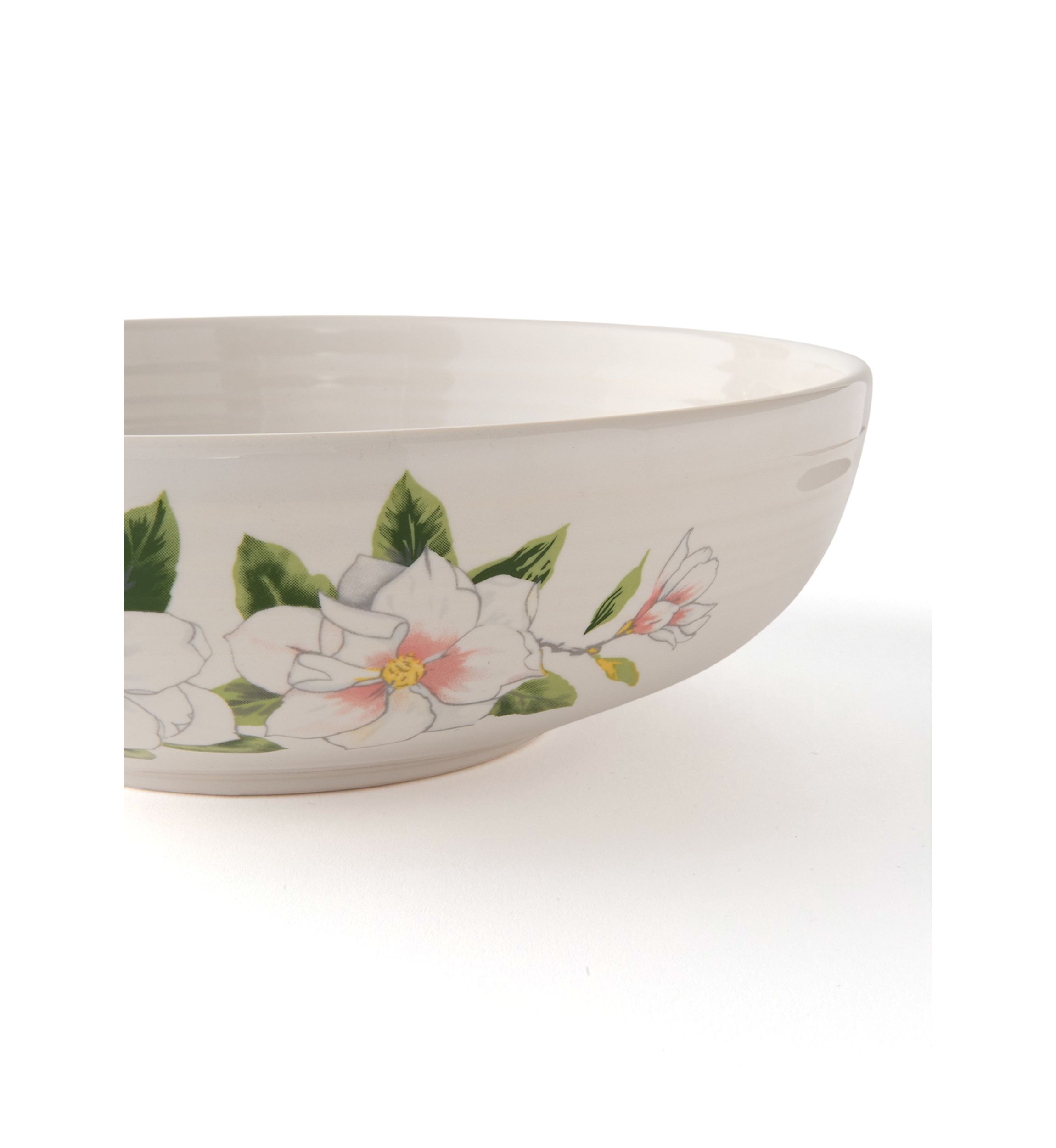 Magnolia Decorated Serving Bowl