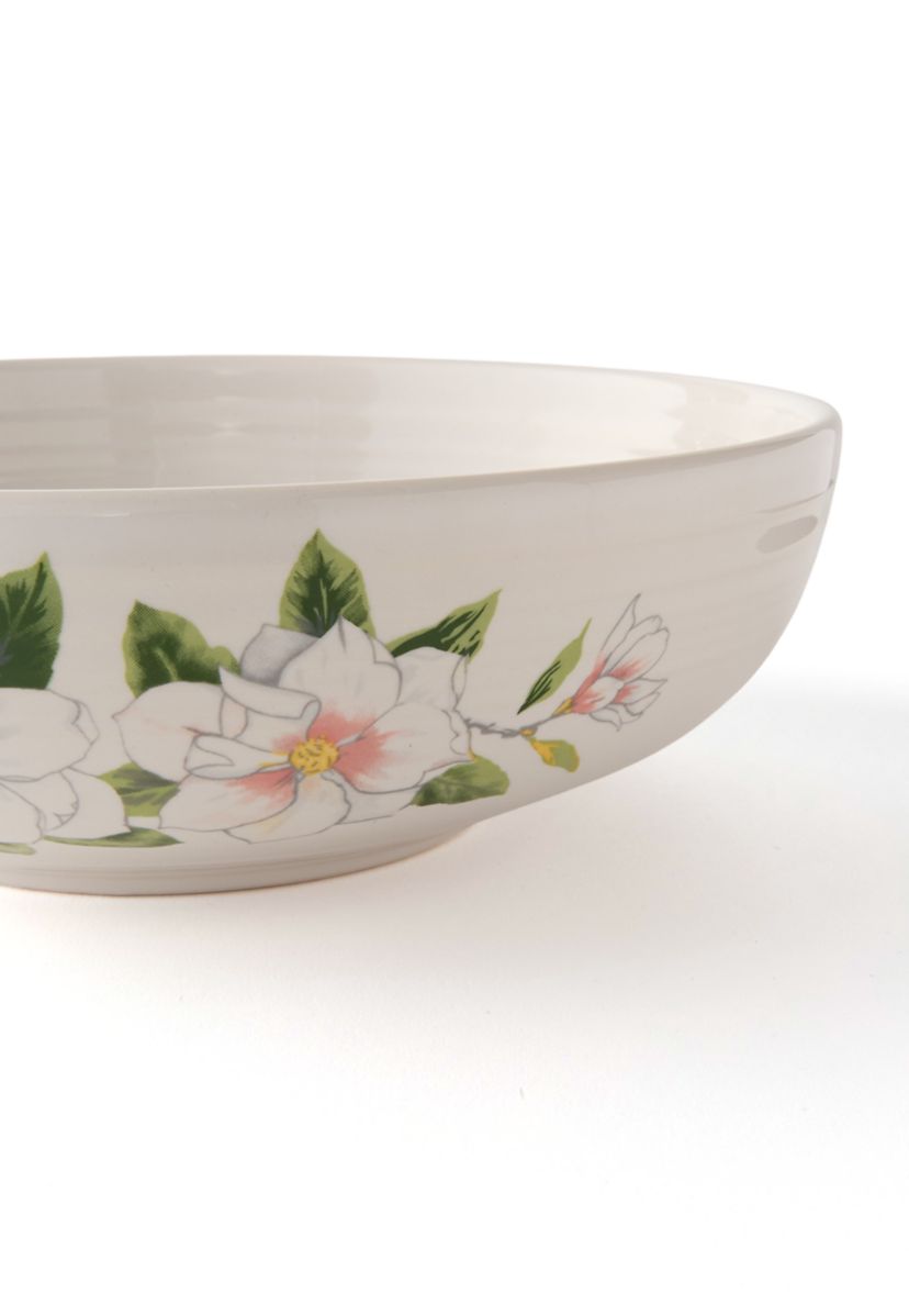 Magnolia Decorated Serving Bowl