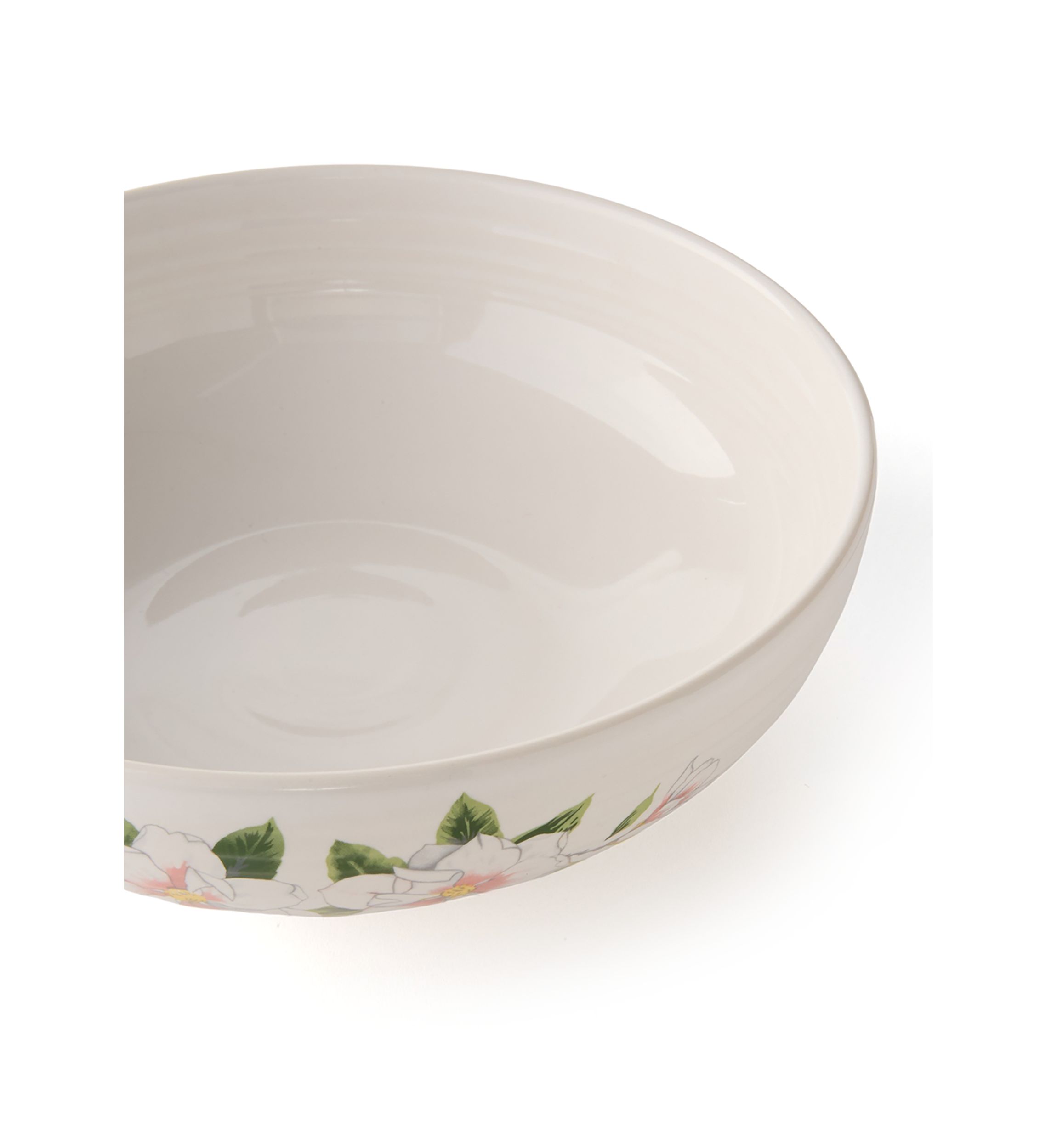 Magnolia Decorated Serving Bowl