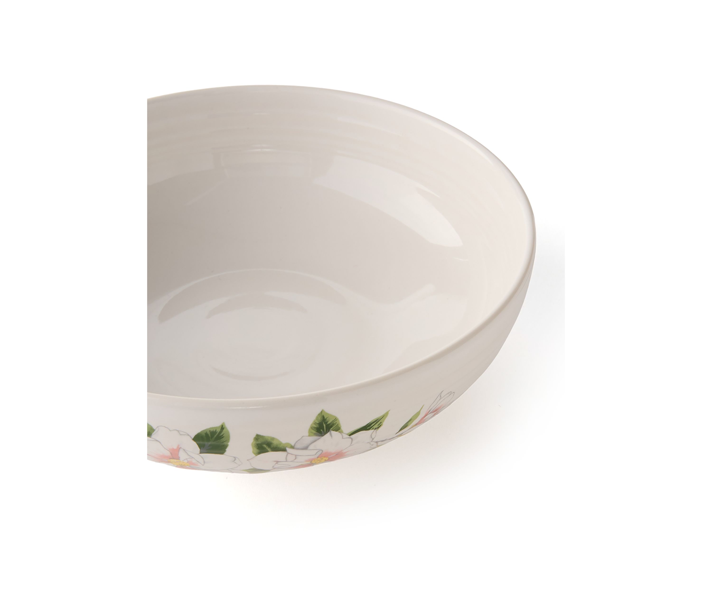 Magnolia Decorated Serving Bowl