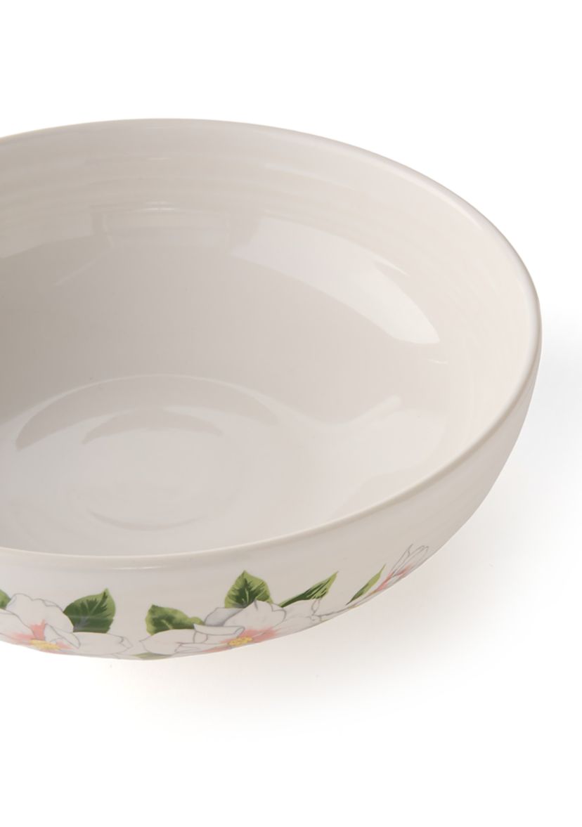 Magnolia Decorated Serving Bowl