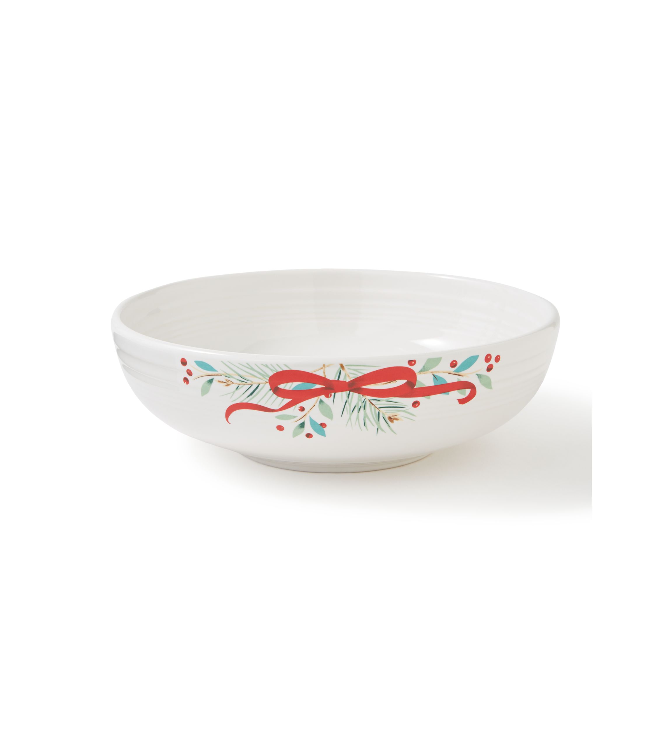 Holly Berry Garland Bistro Serving Bowl