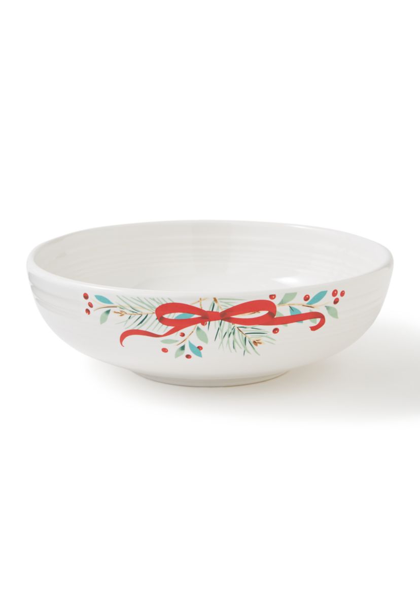 Holly Berry Garland Bistro Serving Bowl