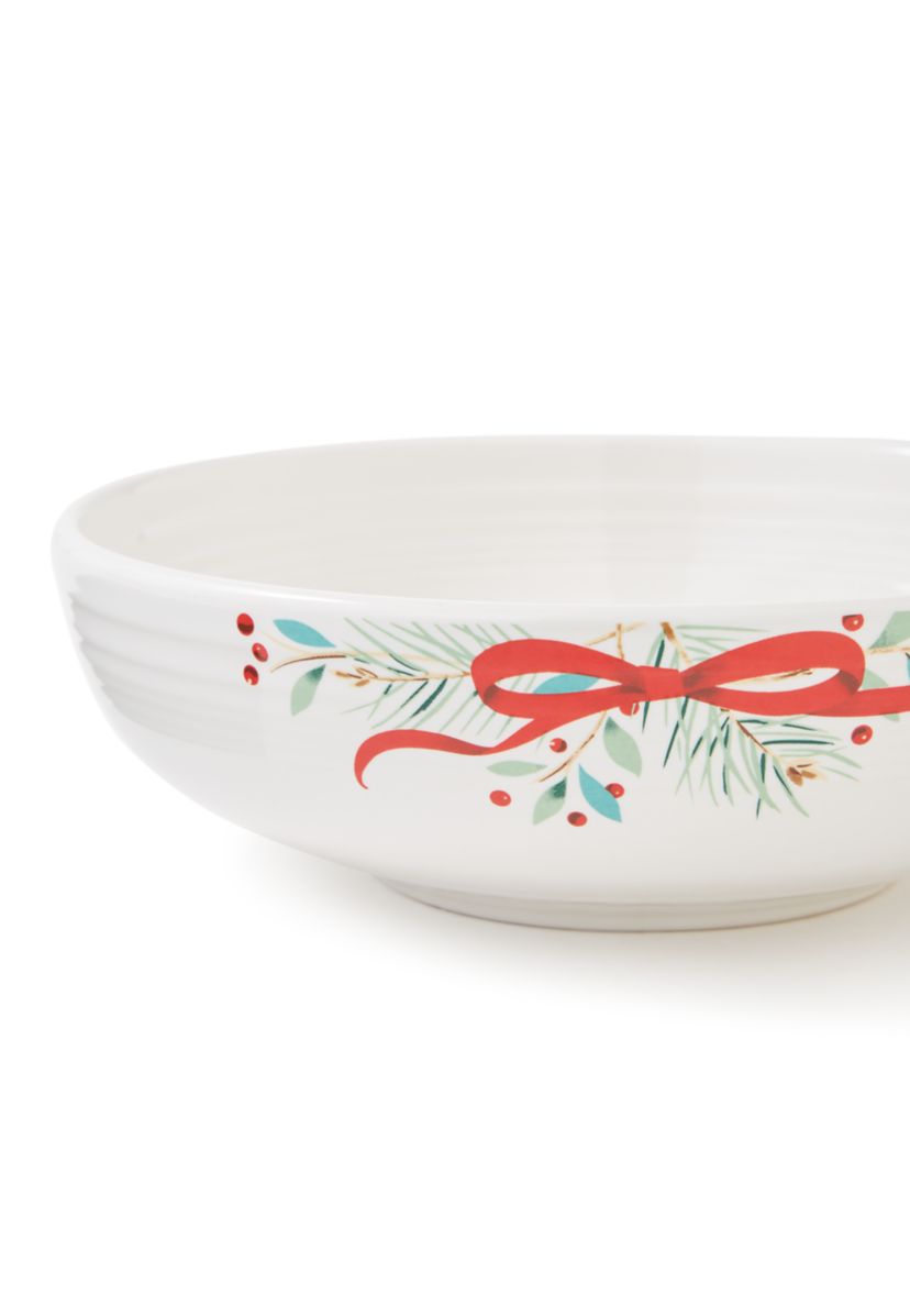 Holly Berry Garland Bistro Serving Bowl
