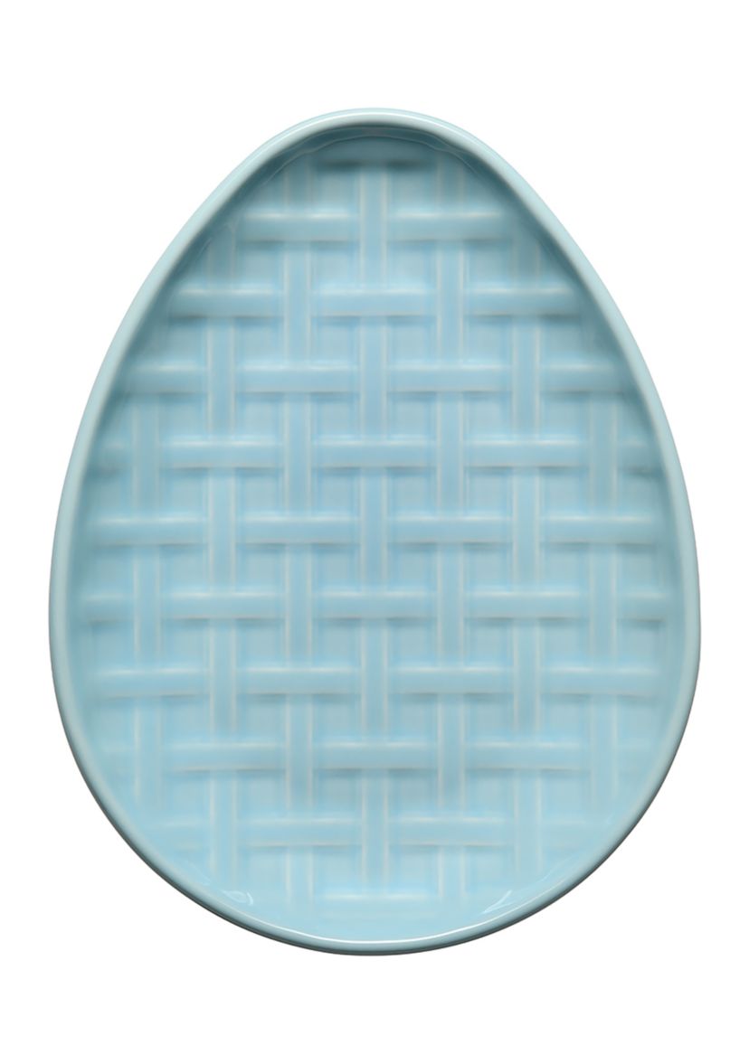 Sky Embossed Egg Plate