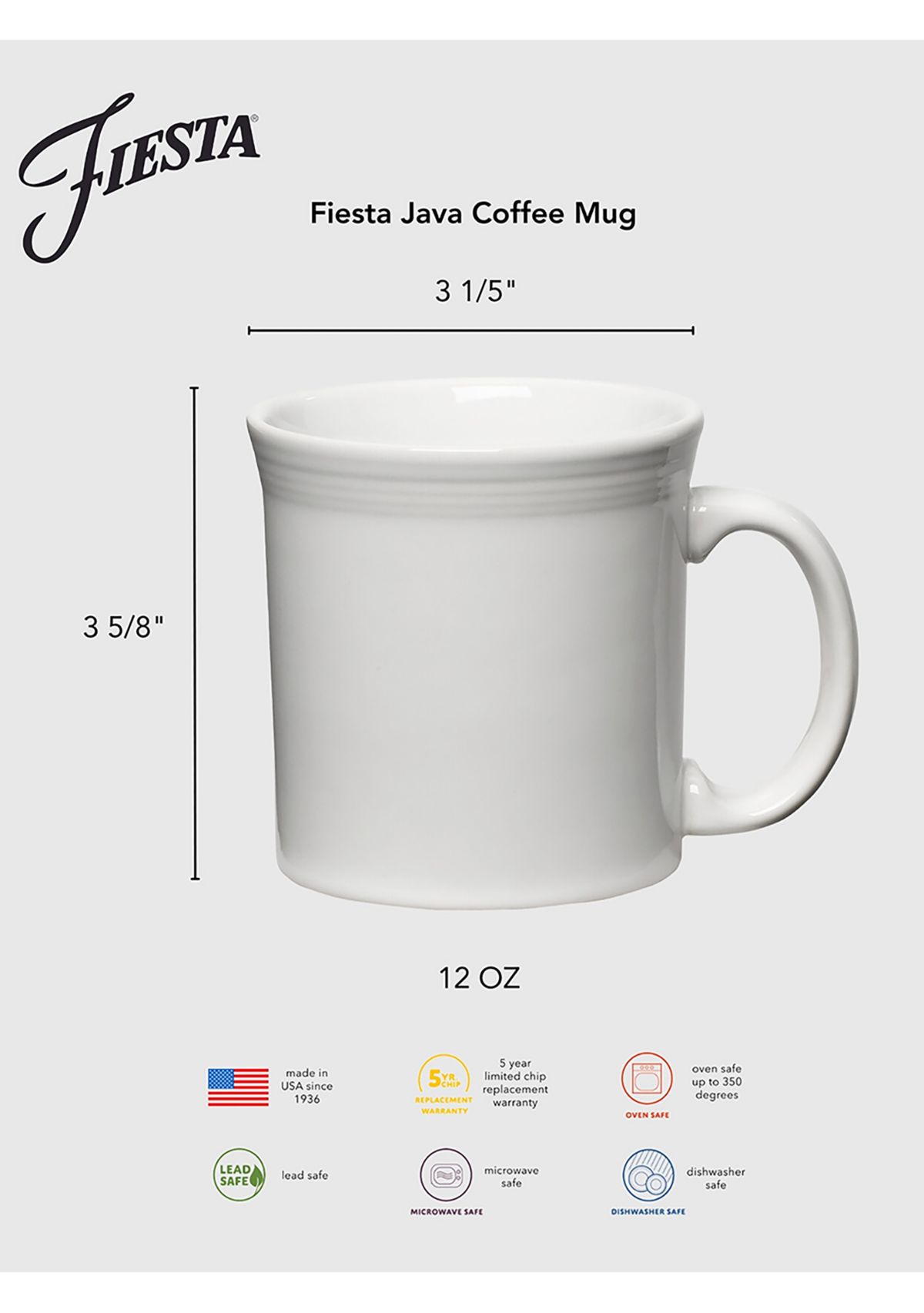 12 oz Java Coffee Mug 