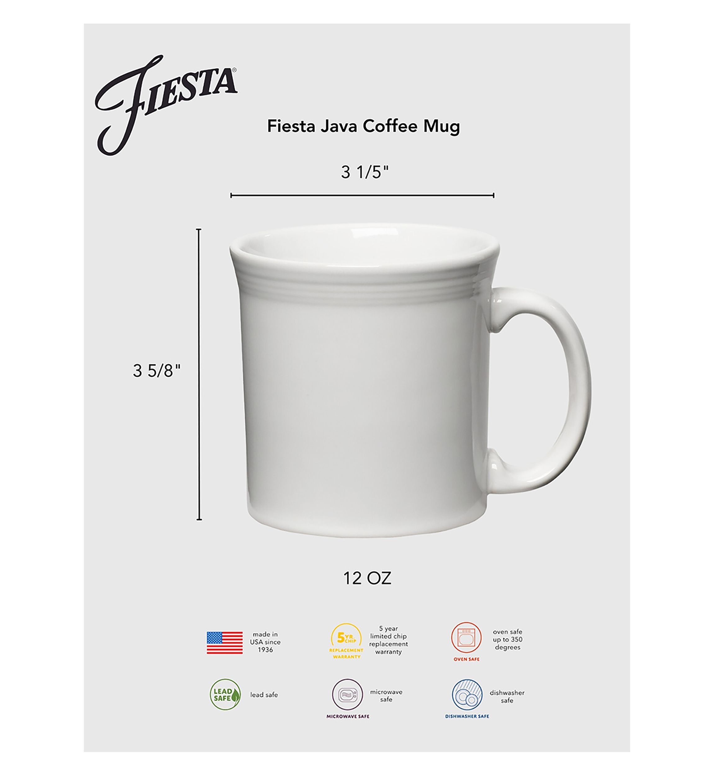12 oz Java Coffee Mug 