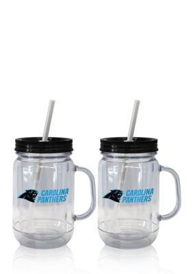 20oz NFL Carolina Panthers 2-pack Straw Tumbler with Handle