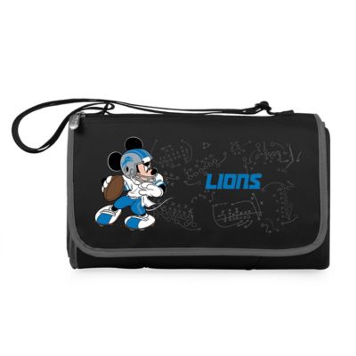 Oniva New Orleans Saints - Mickey Mouse - Blanket Tote Outdoor Picnic Blanket, (Black with Black Exterior)